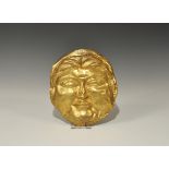 Greek Style Silver-Gilt Face Mask