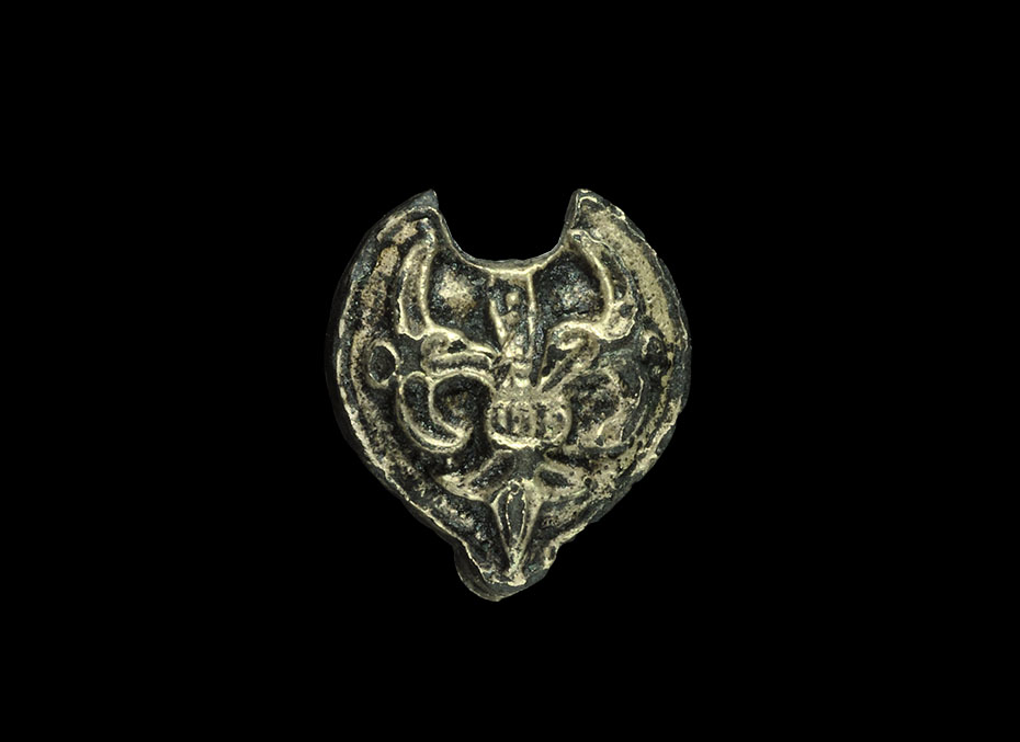 Viking Gilt Belt Mount with Ravens