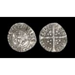 English Medieval Coins - Henry V - London - Variant Long Cross Halfpenny