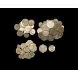 English Milled Coins - Victoria to George VI - Silver Coin Group [105]