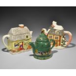 Vintage Novelty House and ChristmasTeapot Group