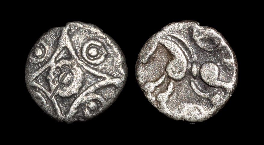 Celtic Iron Age Coins - Atrebates and Regni - Commios - Concave Square Silver Minim