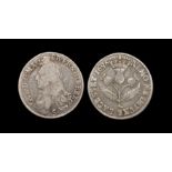 World Coins - Scotland - William II - 1696 'M over O' - 5 Shillings