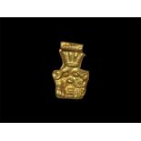 Egyptian Gold Bes Amulet