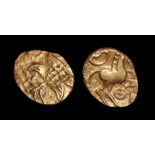 Celtic Iron Age Coins - Iceni - Irstead Smiler Gold Quarter Stater