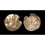 Celtic Iron Age Coins - Trinovantes - Clacton Cross Gold Quarter Stater