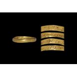 Post Medieval Gold 'To Grattifie not to Sattisfie' Posy Ring