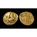 World Coins - Avshans - Huvishka - Portrait Gold Dinar