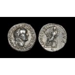 Ancient Roman Imperial Coins - Vespasian - Concordia Denarius