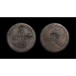 English Milled Coins - George III - Countermarked Cartwheel Penny