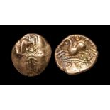 Celtic Iron Age Coins - Trinovantes - Dubnovellaunus - Branch Gold Stater