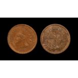 World Coins - USA - 1869 - Indian Head Cent