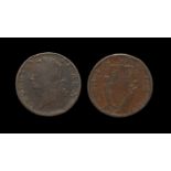 World Coins - Ireland - George II - 1769 - Evasion Halfpenny
