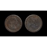 English Milled Coins - Isle of Man - George III - 1813 - Engraved Penny