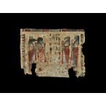 Egyptian Cartonage with Four Sons of Horus