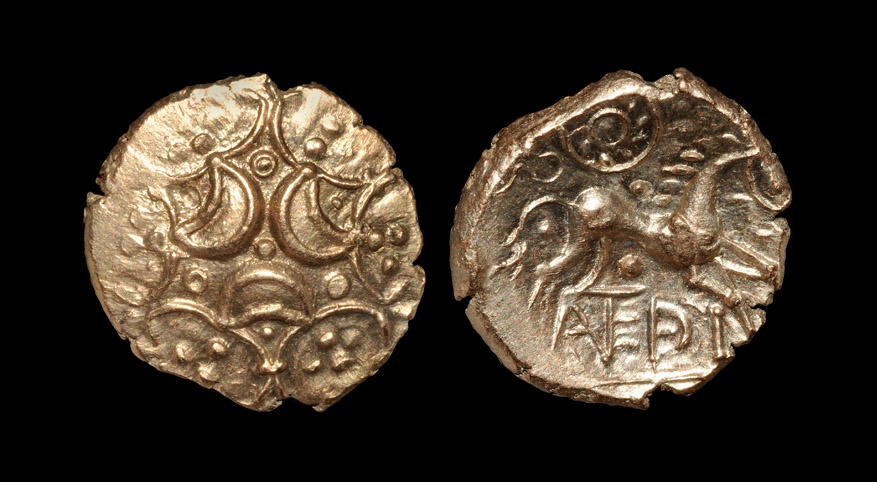 Celtic Iron Age Coins - Iceni - Antedios - Triple Moon Gold Stater