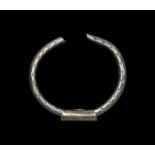 Viking Stamped Bracelet with Coin