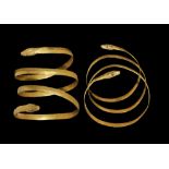 Egyptian Gold Serpent Bracelet