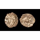 Celtic Iron Age Coins - North Thames - Maldon Wheel Gold Quarter Stater