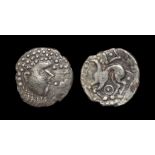 Celtic Iron Age Coins - Iceni - Toney Curly Top Silver Unit