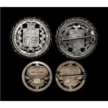 English Milled Coins - Victoria Halfcrown and Australia Florin Coin Brooch Group [2]