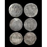 English Tudor Coins - Philip and Mary, Elizabeth I and Charles I - Shilling Group [3]