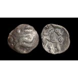 Celtic Iron Age Coins - North Thames - Essex Eagle Silver Half Unit
