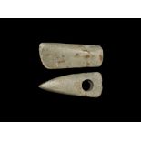 Stone Age Scandinavian Pierced Boat-Shaped Axehead