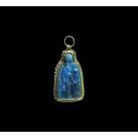 Egyptian Amulet in Gold Pendant