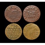 English Tokens - 17th Century Tokens - Blandford and Lyme Regis, Dorset - Farthing Group [2]