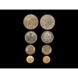 World Coins - Romania - 1867-1880 - 1, 2, 5 and 10 Bani