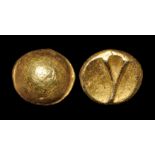Celtic Iron Age Coins - Durotriges - Dorchester Y-Type Gold Quarter Sater