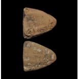 Western Asiatic Sumerian Cuneiform Tag