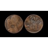 English Milled Coins - Victoria - 1875 - Countermarked Penny