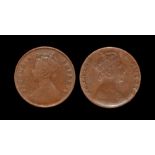 World Coins - India - Victoria - 1862-1876 - Obverse Brockage Quarter Anna