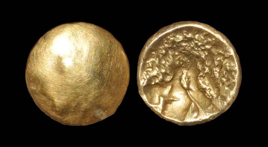 Celtic Iron Age Coins - Regini/Regni - Willet's Nipple Gold Quarter Stater