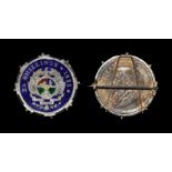 World Coins - South Africa - 1895 - Enamelled 2½ Shillings Coin Brooch