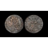 World Coins - Ireland - James II - Mar. 1690 - Gunmoney Large Shilling