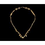 Egyptian Mixed Period Gold Bead Necklace