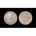 English Milled Coins - Charles II - 1670 - Countermarked Halfcrown