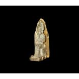 Egyptian Osiris Amulet in Gold Pendant Frame