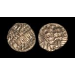 Celtic Iron Age Coins - Gallo-Belgic - Chute/Cheriton Transtional Gold Stater