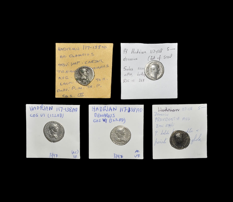 Ancient Roman Imperial Coins - Trajan and Hadrian - Denarii Group