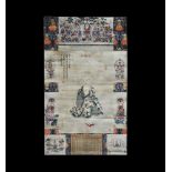 Chinese Scroll Painting with Buddha