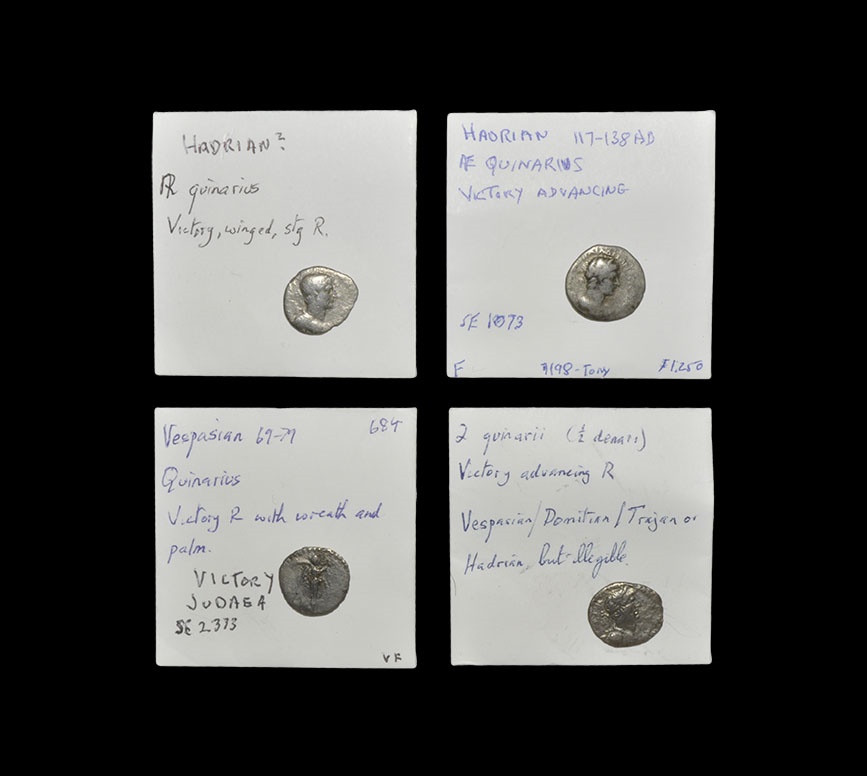 Ancient Roman Imperial Coins - Vespasian and Hadrian - Quinarii Group