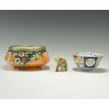 Chinese Bowls and Onyx Elephant Group