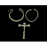 Roman Crossbow Brooch, Handle and Bracelet Group