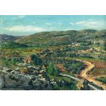 Ludwig Blum 1891 - 1975 Ein Karem Oil on canvas 1955 Signed and dated  33X46 cm