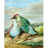 Samuel Bak b. 1933 Bird and Pears Oil on canvas  Signed  61X50 cm