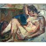 Yehezkel Streichman 1906 - 1993 Nude Oil on canvas 1936 Signed and dated. Signed and dated on the